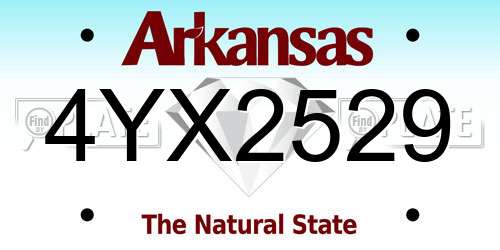 4YX2529 Arkansas License Plate