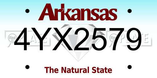 4YX2579 Arkansas License Plate