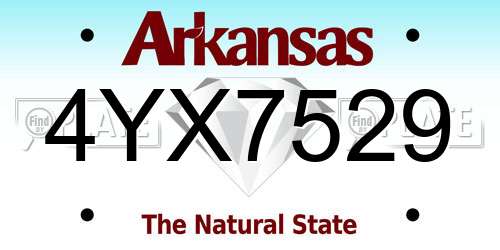 4YX7529 Arkansas License Plate