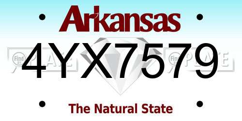 4YX7579 Arkansas License Plate