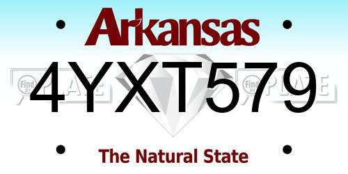 4YXT579 Arkansas License Plate
