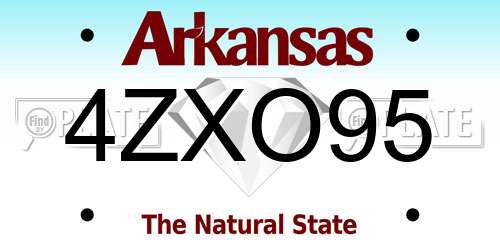4ZXO95 Arkansas License Plate