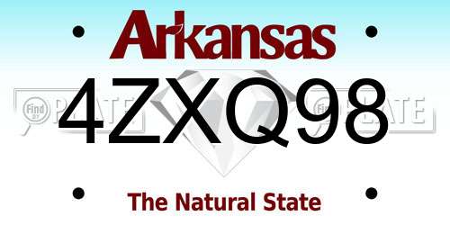4ZXQ98 Arkansas License Plate