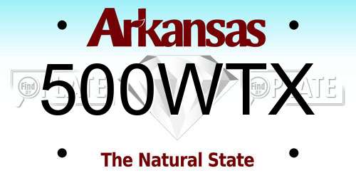 500WTX Arkansas License Plate
