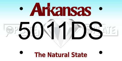 5011DS Arkansas License Plate