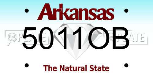 5011OB Arkansas License Plate