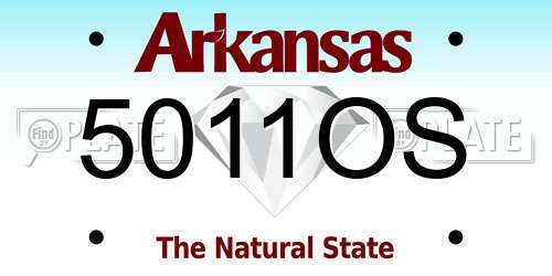 5011OS Arkansas License Plate