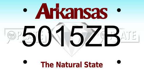 5015ZB Arkansas License Plate