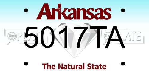 5017TA Arkansas License Plate