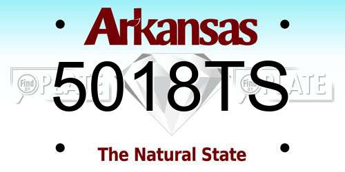5018TS Arkansas License Plate