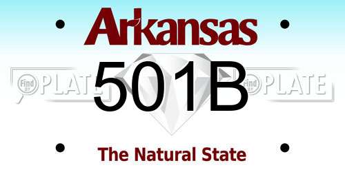 501B Arkansas License Plate