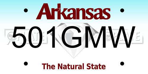 501GMW Arkansas License Plate