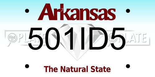 501ID5 Arkansas License Plate