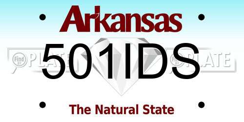 501IDS Arkansas License Plate