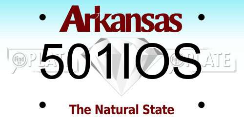 501IOS Arkansas License Plate