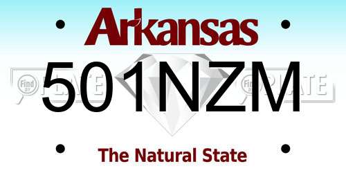 501NZM Arkansas License Plate