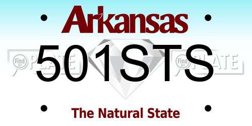 501STS Arkansas License Plate