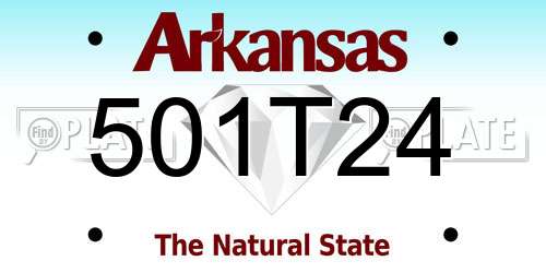 501T24 Arkansas License Plate