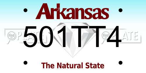 501TT4 Arkansas License Plate