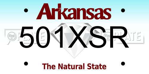 501XSR Arkansas License Plate