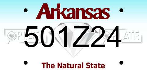 501Z24 Arkansas License Plate