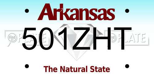 501ZHT Arkansas License Plate