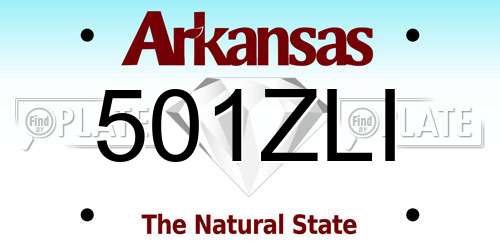 501ZLI Arkansas License Plate