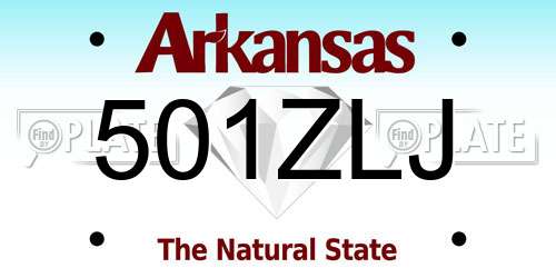 501ZLJ Arkansas License Plate