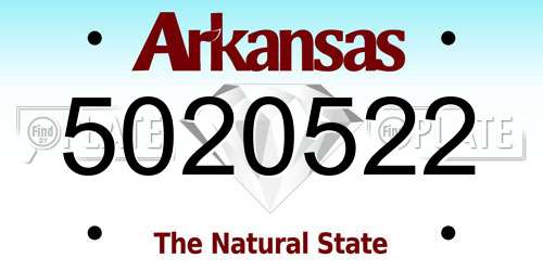 5020522 Arkansas License Plate