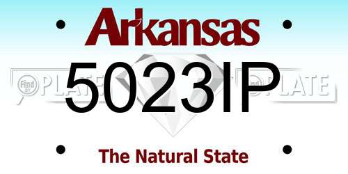 5023IP Arkansas License Plate