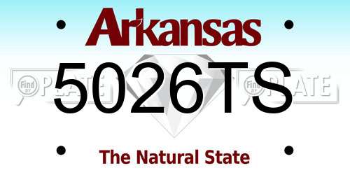 5026TS Arkansas License Plate