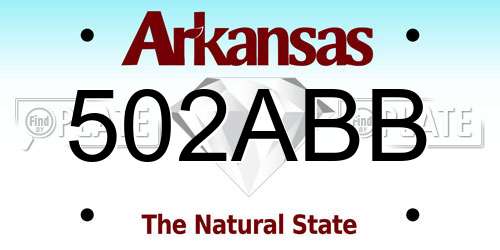 502ABB Arkansas License Plate