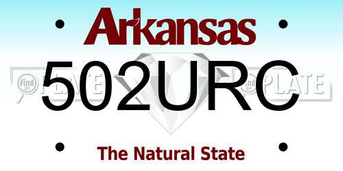 502URC Arkansas License Plate