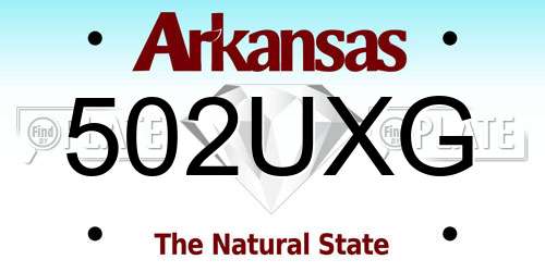 502UXG Arkansas License Plate
