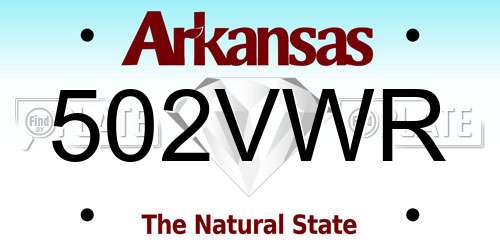 502VWR Arkansas License Plate