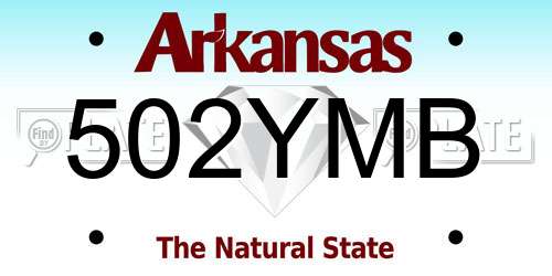 502YMB Arkansas License Plate