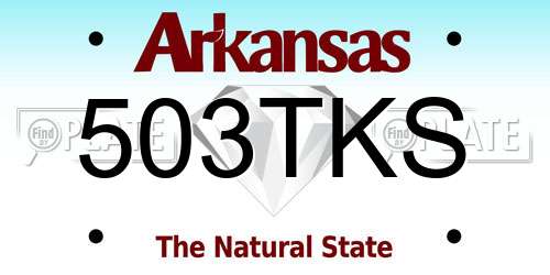 503TKS Arkansas License Plate