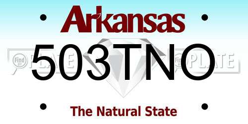 503TNO Arkansas License Plate