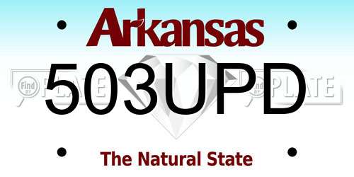 503UPD Arkansas License Plate