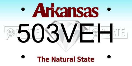503VEH Arkansas License Plate