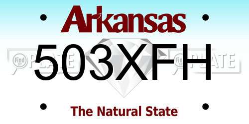 503XFH Arkansas License Plate