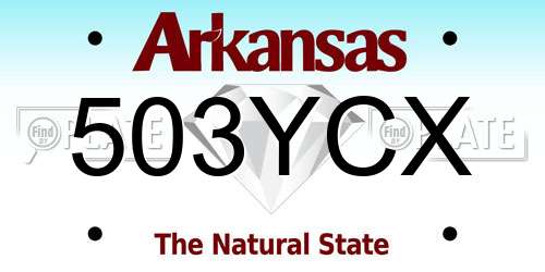 503YCX Arkansas License Plate
