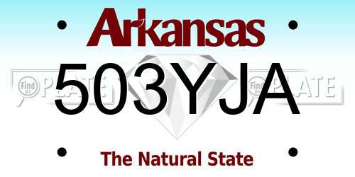 503YJA Arkansas License Plate