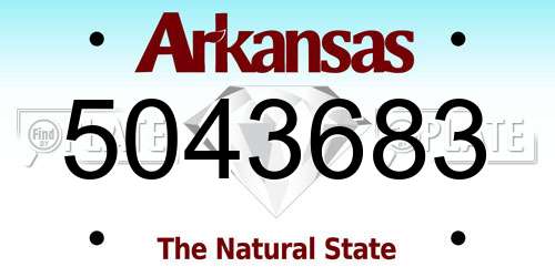 5043683 Arkansas License Plate