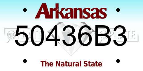 50436B3 Arkansas License Plate