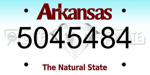 5045484 Arkansas License Plate