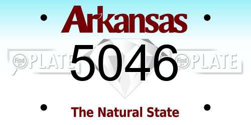 5046 Arkansas License Plate