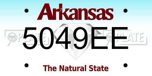 5049EE Arkansas License Plate