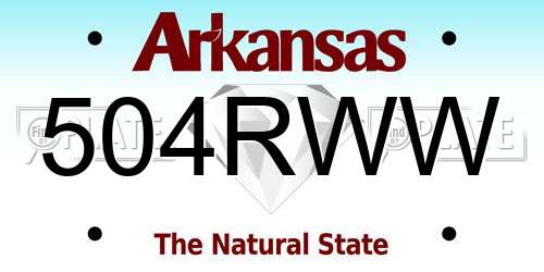 504RWW Arkansas License Plate