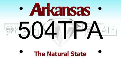 504TPA Arkansas License Plate